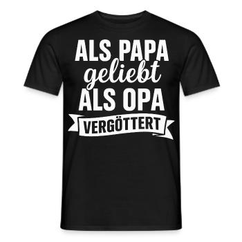 Father’s Day Grandpa - Men's T-Shirt - black - Front - AI Model Male 178 light (178cm)