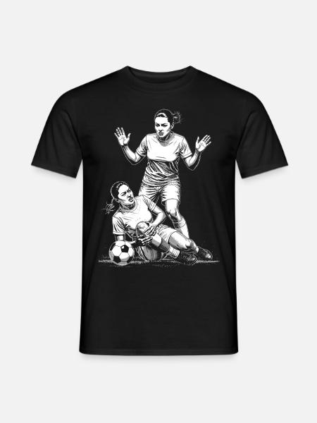 Foul in women's football! Shirt with strong posture - Men's T-Shirt - black
