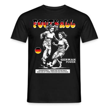 Germany Fußballspielerin Shirt: Faulspiel mit Stil - Männer T-Shirt - Schwarz - Vorne - AI Model Male 178 light (178cm)