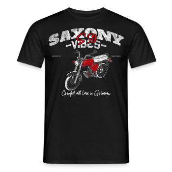 Saxony Vibes - Grimma Vibes - S50 - S51 - Simson - Männer T-Shirt - Schwarz - Vorne - AI Model Male 178 light (178cm)