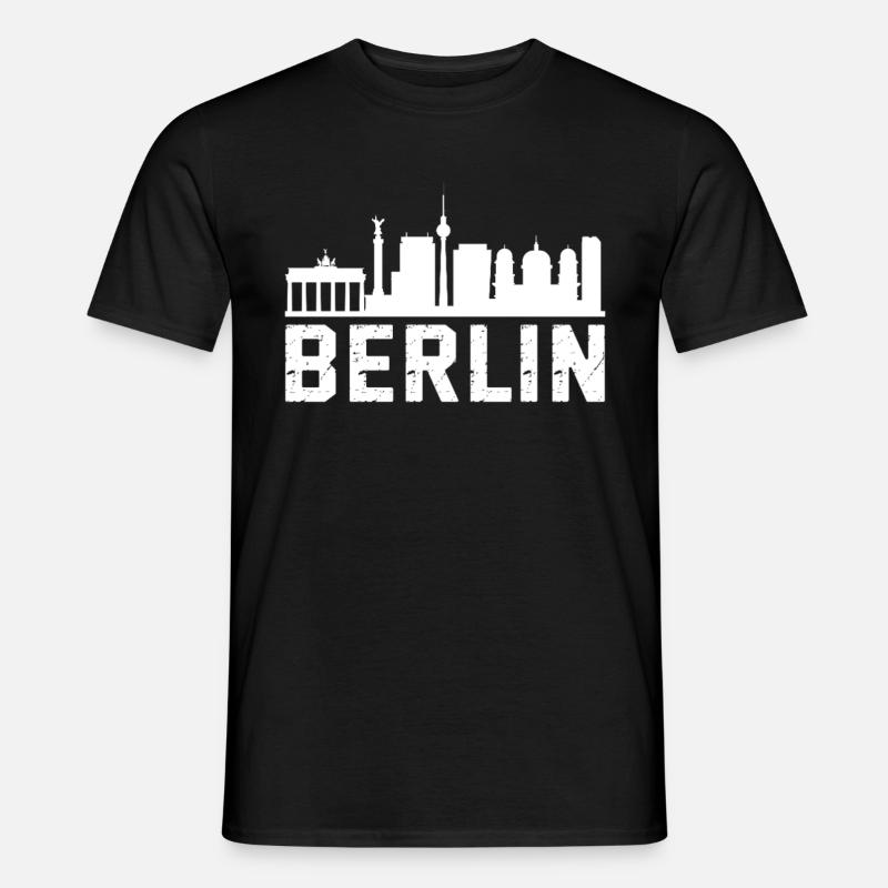 Berlin Skyline - Männer T-Shirt - Schwarz