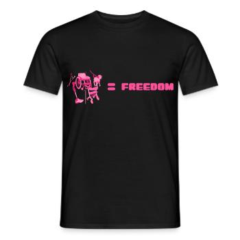 Mobility Aids = Freedom - Men's T-Shirt - black - Front - AI Model Male 178 light (178cm)