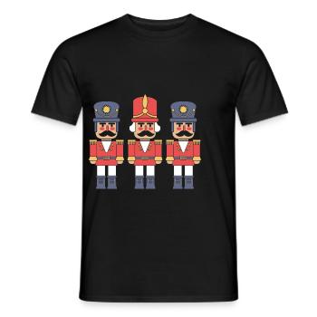 Nutcracker Christmas - Men's T-Shirt - black - Front - AI Model Male 178 light (178cm)