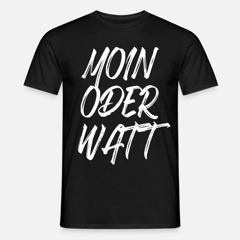 Moin Oder Watt Ruhrgebiet Ruhrpott Hamburg Moin - Männer T-Shirt - Schwarz