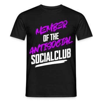 Antisocial Social Club - T-shirt homme - noir - Devant - AI Model Male 178 light (178cm)