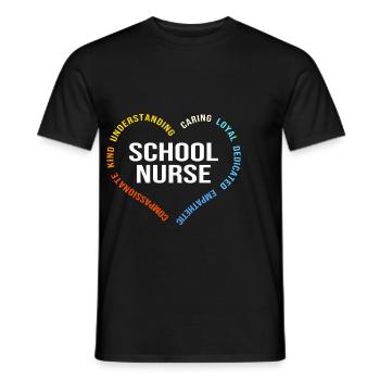 Infirmière scolaire Médecine hospitalière - T-shirt homme - noir - Devant - AI Model Male 178 light (178cm)