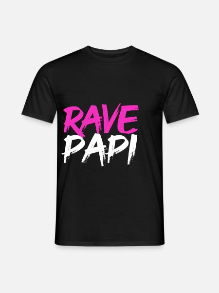 Techno House Electro Festival Hardstyle Rave Dad - Mænd T-shirt - sort