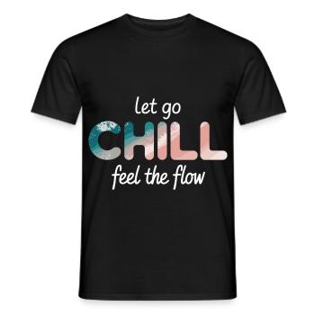 Flow Shirt für Urlaub & Vibes - Männer T-Shirt - Schwarz - Vorne - AI Model Male 178 light (178cm)