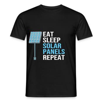 Énergies renouvelables, cellules solaires, photovoltaïque - T-shirt homme - noir - Devant - AI Model Male 178 light (178cm)