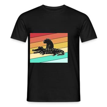 Capybara Capibara - Männer T-Shirt - Schwarz - Vorne - AI Model Male 178 light (178cm)