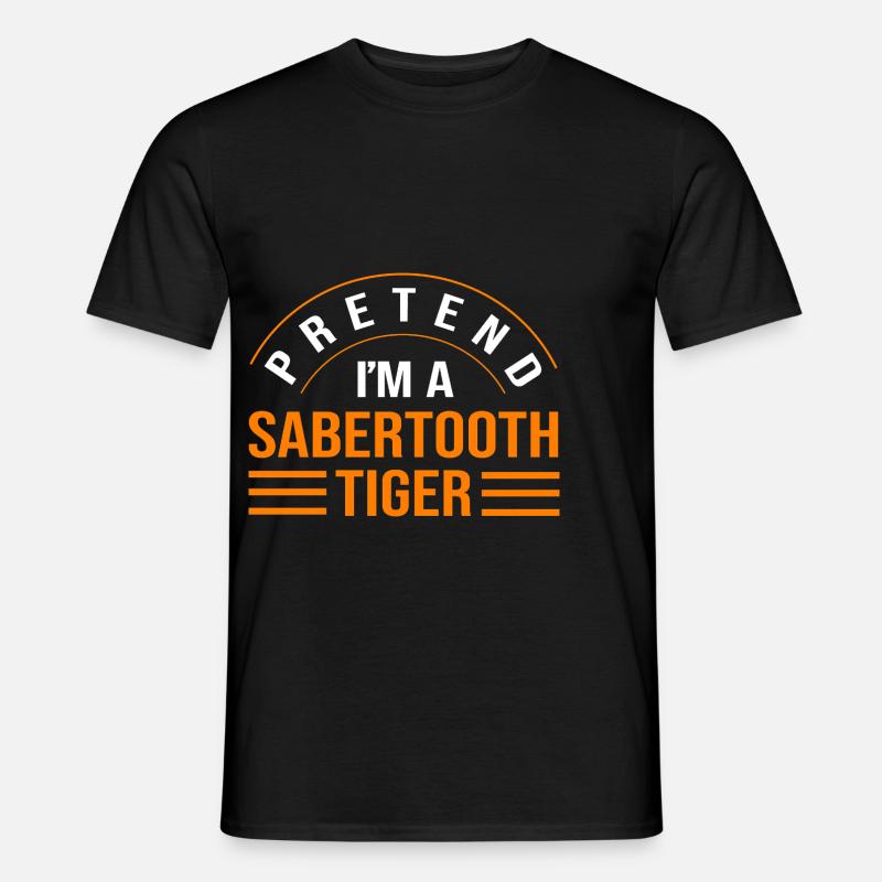 Urzeit Säbelzahntiger - Männer T-Shirt - Schwarz