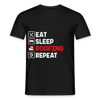 Dachdecker Handwerker Beruf Spruch - Männer T-Shirt - Schwarz - Vorne - AI Model Male 178 light (178cm)