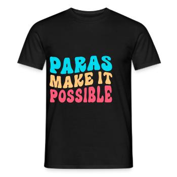 Paraprofessional Paraeducator Teacher Assistant - Men's T-Shirt - black - Front - AI Model Male 178 light (178cm)