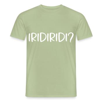 Bayrische Sprüche iridiridi - Männer T-Shirt - Sage - Vorne - AI Model Male 178 light (178cm)