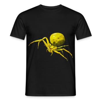 Gelbe Spinne Krabbenspinne Arachnide Misumena - Männer T-Shirt - Schwarz - Vorne - AI Model Male 178 light (178cm)