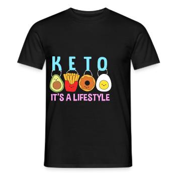 Keto Diät - Männer T-Shirt - Schwarz - Vorne - AI Model Male 178 light (178cm)