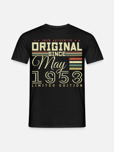 Cadeau Anniversaire Mai 1958, Gift May 1958 - T-shirt homme - noir
