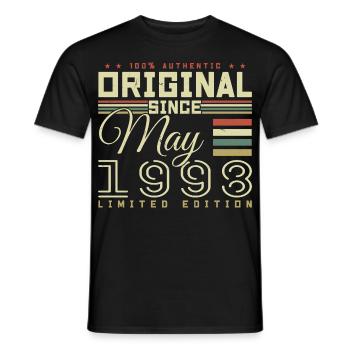 Mai 1998 Geburtstagsgeschenk, Mai 1998 Geschenk - Männer T-Shirt - Schwarz - Vorne - AI Model Male 178 light (178cm)