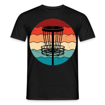 Disc Golf - Männer T-Shirt - Schwarz - Vorne - AI Model Male 178 light (178cm)