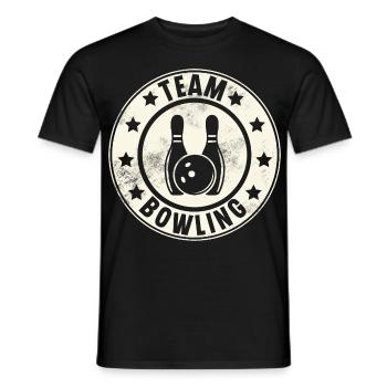 Bowling Team - Männer T-Shirt - Schwarz - Vorne - AI Model Male 178 light (178cm)