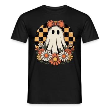 Fantôme Halloween - T-shirt homme - noir - Devant - AI Model Male 178 light (178cm)