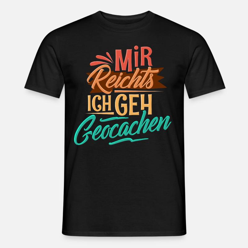 Geocaching - Männer T-Shirt - Schwarz