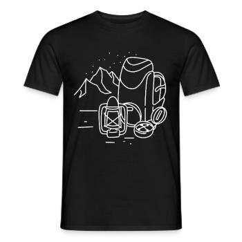 Randonnée en montagne - T-shirt homme - noir - Devant - AI Model Male 178 light (178cm)