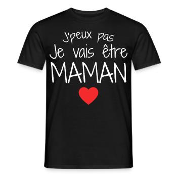 Maman / Fête des Mère / Enfant / Mere / Bébé - T-shirt homme - noir - Devant - AI Model Male 178 light (178cm)