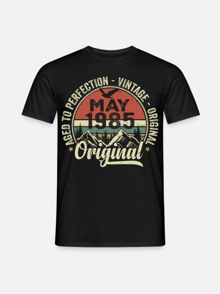 Mei 1985 Verjaardag Mei 1985 Mei 1985 - Heren T-shirt - zwart