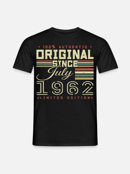 Juli 1962 Geburtstag Juli 1962 Juli 1962 - Männer T-Shirt - Schwarz