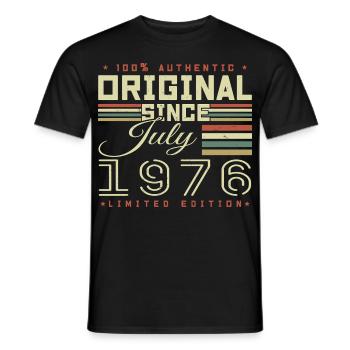 Juli 1976 Geburtstag Juli 1976 Juli 1976 - Männer T-Shirt - Schwarz - Vorne - AI Model Male 178 light (178cm)
