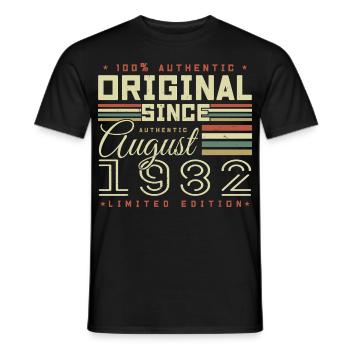 August 1982 Retro August 1982 August 1982 Anniversary - Men's T-Shirt - black - Front - AI Model Male 178 light (178cm)