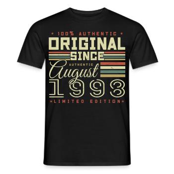 August 1998 Retro August 1998 August 1998 Anniversary - Men's T-Shirt - black - Front - AI Model Male 178 light (178cm)