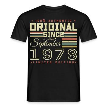 September 1978 September 47th Anniversary Limited Edition - Men's T-Shirt - black - Front - AI Model Male 178 light (178cm)