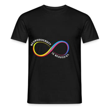Autisme, cerveau, autisme, neurodiversité d’Asperger - T-shirt homme - noir - Devant - AI Model Male 178 light (178cm)
