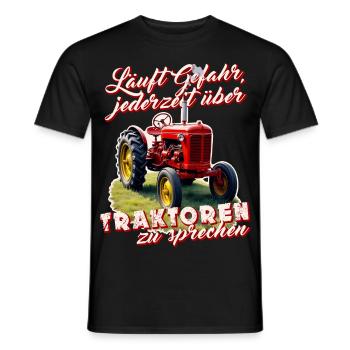 Oldtimer Traktor Landwirt Traktorliebhaber Humor - Männer T-Shirt - Schwarz - Vorne - AI Model Male 178 light (178cm)