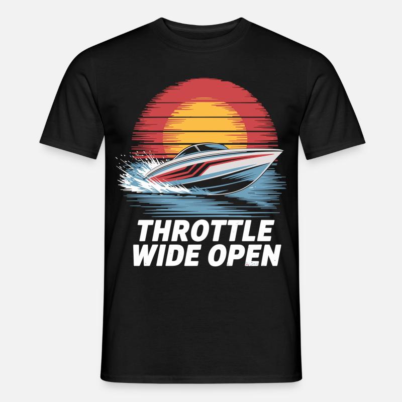 Speedboot Abenteuer Shirt - Männer T-Shirt - Schwarz