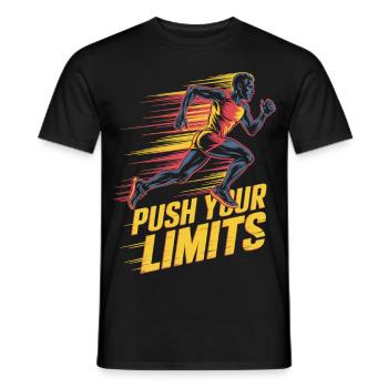 Pushing Your Limits - Men's T-Shirt - black - Front - AI Model Male 178 light (178cm)