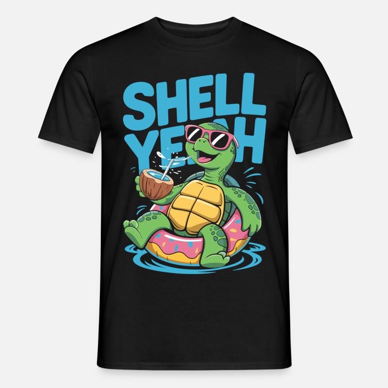 Shell yes – Chill Turtle - Men's T-shirt - black