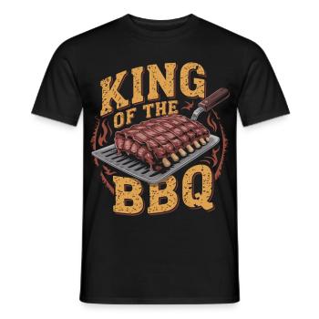 Grillkönig BBQ Shirt - Männer T-Shirt - Schwarz - Vorne - AI Model Male 178 light (178cm)