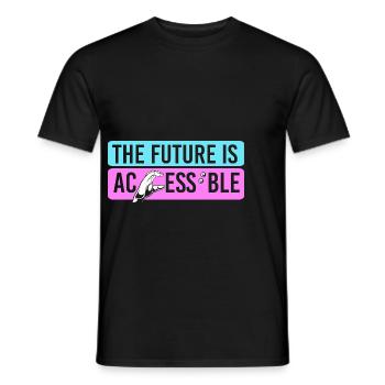 Blindenschrift Braille Blind - Männer T-Shirt - Schwarz - Vorne - AI Model Male 178 light (178cm)