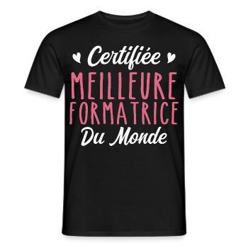 Certified best trainer in the world - Men's T-Shirt - black - Front - AI Model Male 178 light (178cm)
