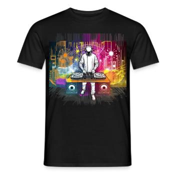 Disc jockey - Men's T-Shirt - black - Front - AI Model Male 178 light (178cm)