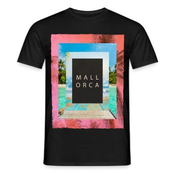 Mallorca Sommer Sonne Strand Meer Palmen Party - Männer T-Shirt - Schwarz - Vorne - AI Model Male 178 light (178cm)