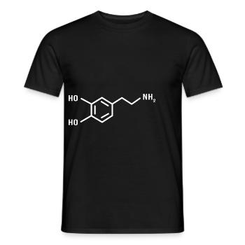 Structural formula chemistry science physics laboratory - Men's T-Shirt - black - Front - AI Model Male 178 light (178cm)