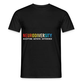 Neurodiversity Autism Brain ADHD Asperger - Men's T-Shirt - black - Front - AI Model Male 178 light (178cm)