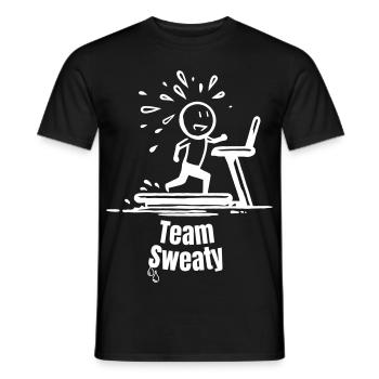 Team Sweaty - Men's T-Shirt - black - Front - AI Model Male 178 light (178cm)