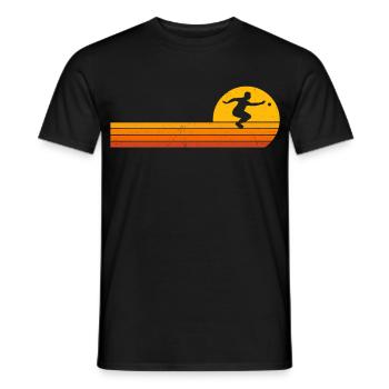 Pétanque Boule Sunrise Boccia Player - T-shirt homme - noir - Devant - AI Model Male 178 light (178cm)