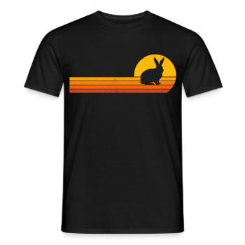 Bunny Saying Bunny Sunrise Rabbit Rabbit - Men's T-Shirt - black - Front - AI Model Male 178 light (178cm)