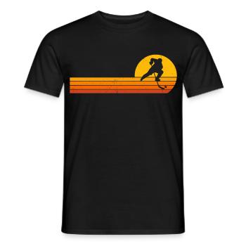Hockey Sunrise hockey hockey player - Men's T-Shirt - black - Front - AI Model Male 178 light (178cm)